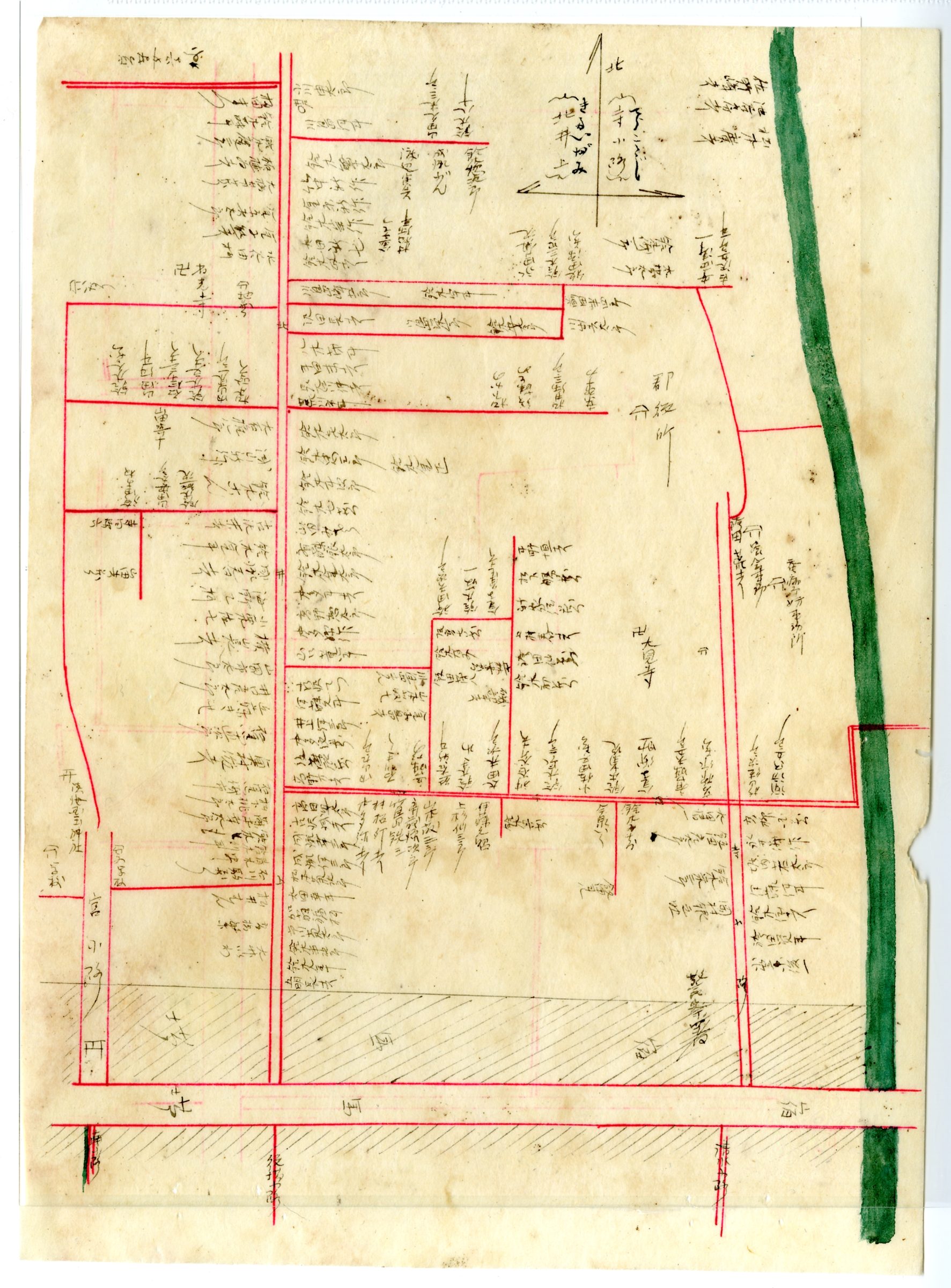 見付町戸別明細図 寺小路